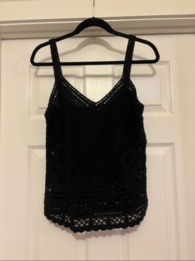 MICHAEL Michael Kors Black Crochet Camisole Tank